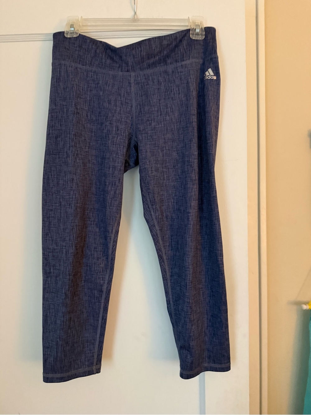 Adidas Climalite Cropped Blue Leggings Size L